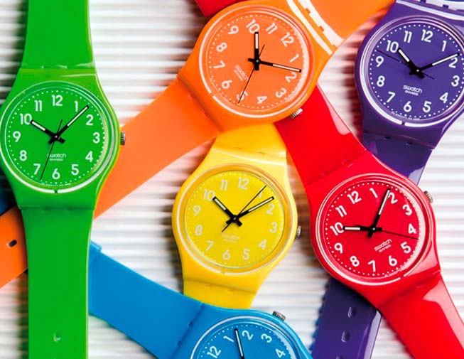 Swatch colorati 1983